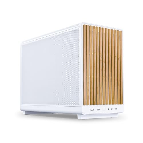 Lian Li A3mATX PC Case Wood Edition Micro ATX Case Supports 360mm AIO Cooler 415mm GPU Wood Front Panel No Fans Included White A3WWD - Image 1