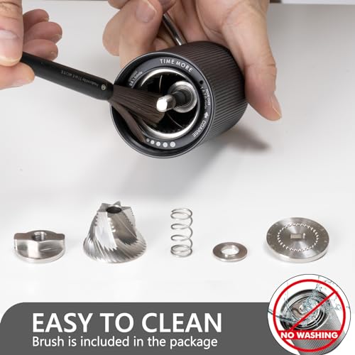 TIMEMORE Chestnut C3 ESP Pro Manual Coffee Grinder, Stainless Steel S2C Conical Burr Hand Coffee Grinder with Foldable Handle, Adjustable Grind Setting for Espresso and Pour Over - Black - Image 5