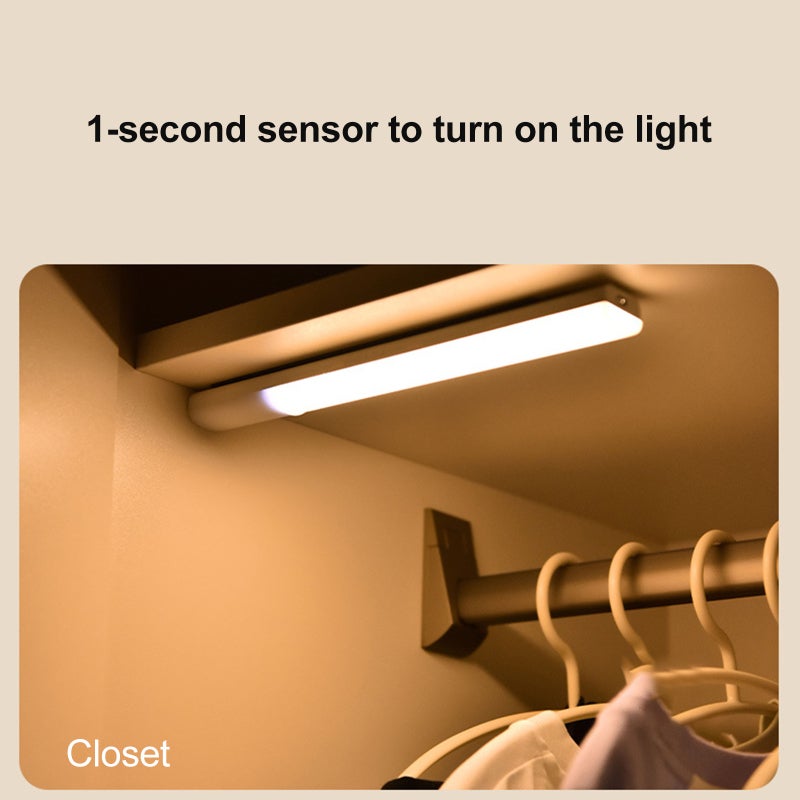 Motion Sensor LED Night Light: 1pc White Rechargeable Magnetic Attraction - Intelligent Sensing Compact Design for Home Bedroom Cabinet Wall Spaces - Image 3