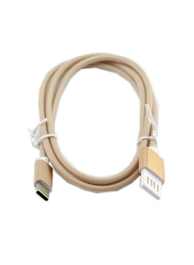 NIBEMINENT Type C To USB Cable Gold/White/Black  - Image 1