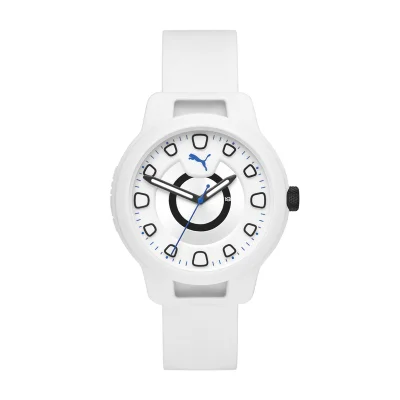 بوما Reset V1 Analog Quartz Watch for Men With White Silicone Band- 3 ATM - PU P5009