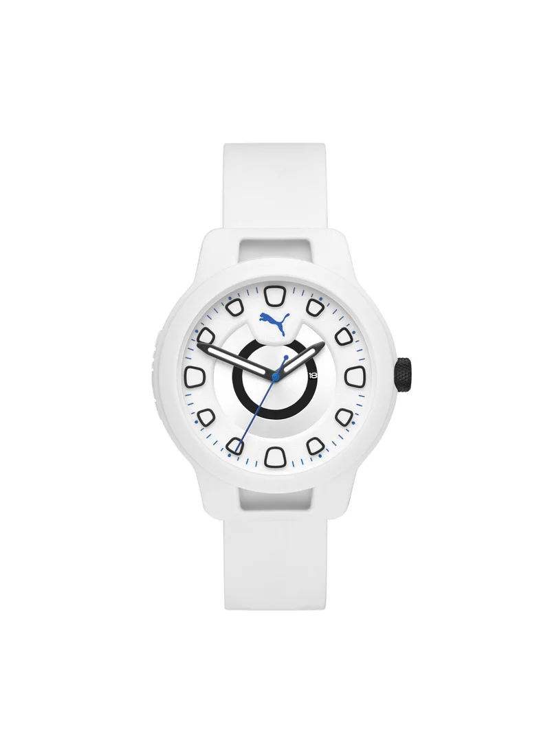 بوما Reset V1 Analog Quartz Watch for Men With White Silicone Band- 3 ATM - PU P5009