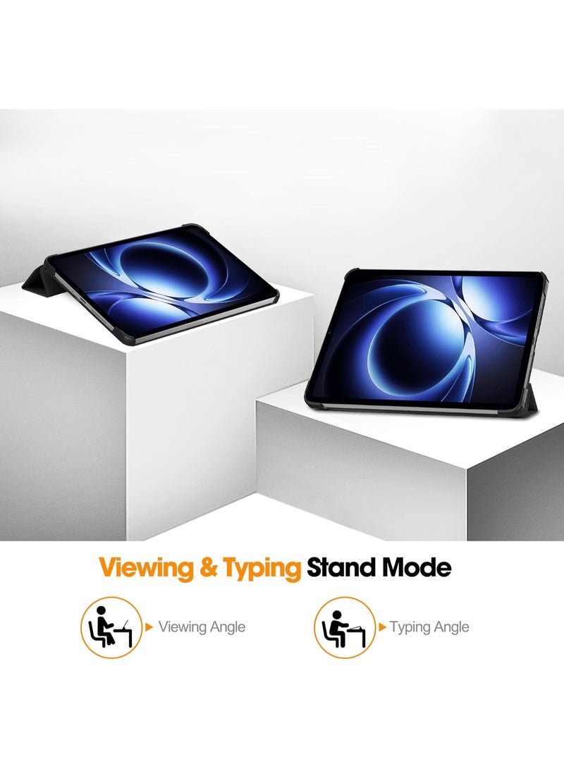 حافظة تابلت لجهاز Xiaomi Pad Mini 8.8 بوصة خفيفة الوزن مع حامل ثلاثي الطيات، حافظة ذكية مقاومة للصدمات والسقوط مع خاصية الاستيقاظ/النوم التلقائي - Image 3
