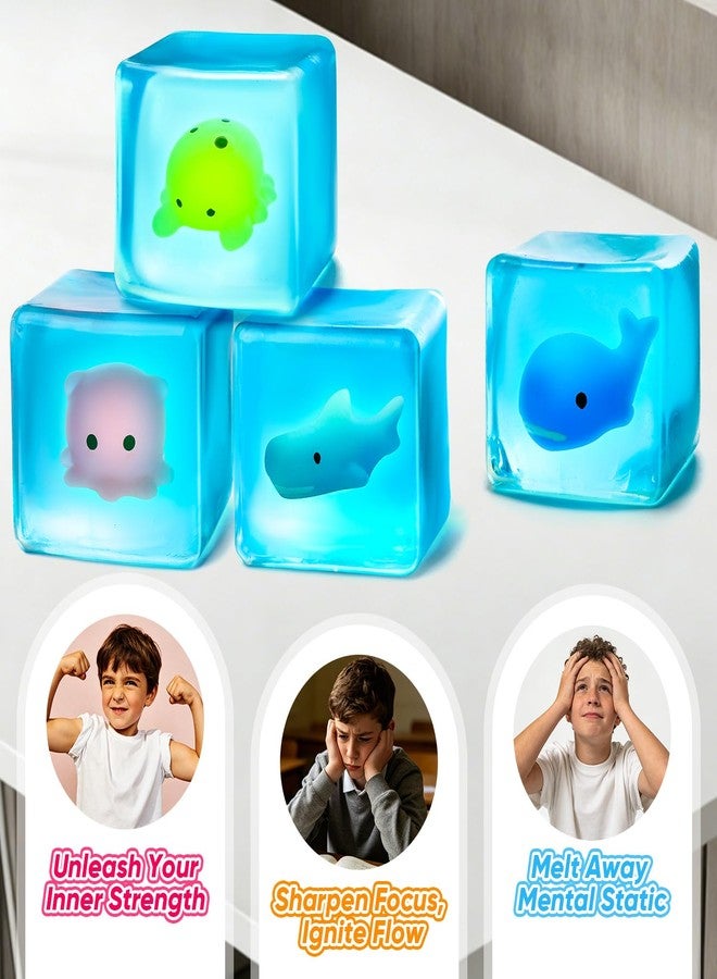 DANIUBE Ice Cube Stress Ball, Stress Cubes Squishy Fidget Toy for Anxiety Relief - Image 5