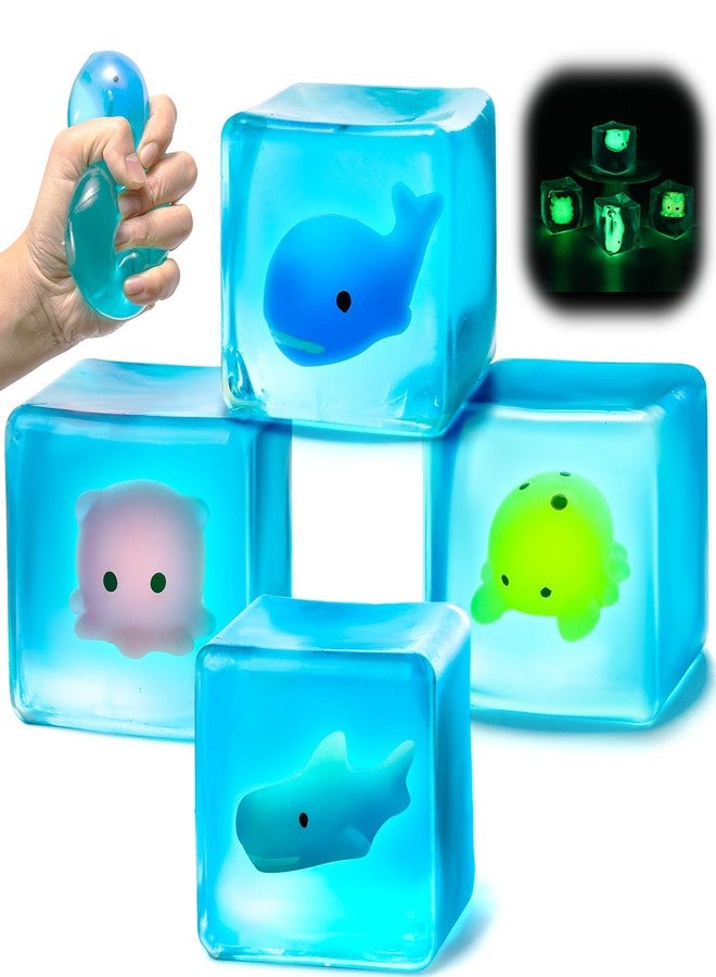 DANIUBE Ice Cube Stress Ball, Stress Cubes Squishy Fidget Toy for Anxiety Relief - Image 1