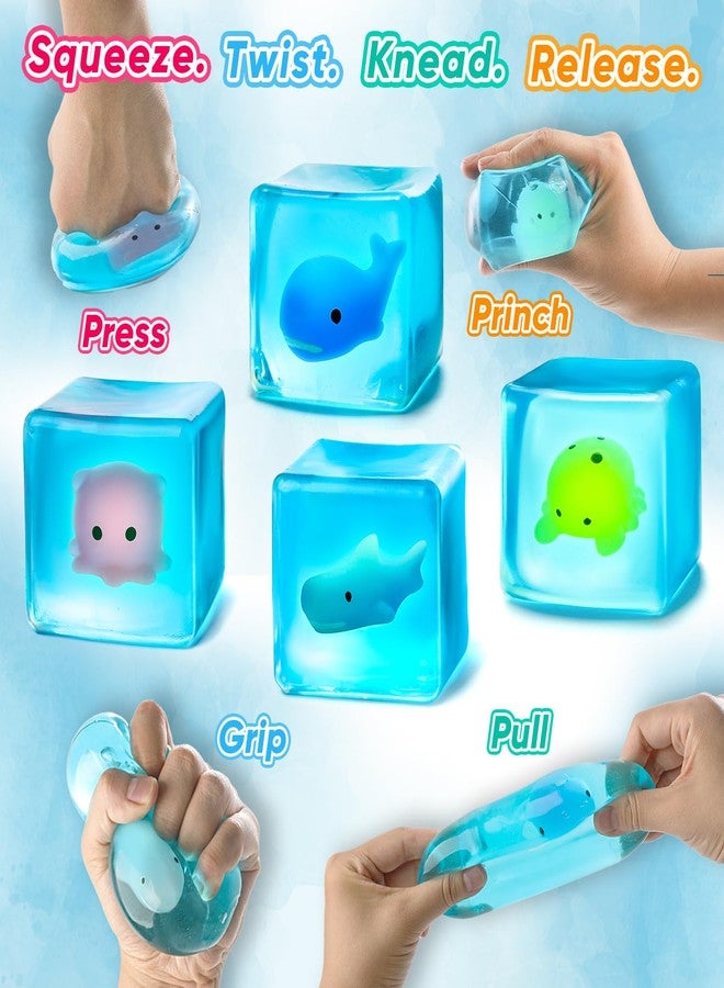 DANIUBE Ice Cube Stress Ball, Stress Cubes Squishy Fidget Toy for Anxiety Relief - Image 3