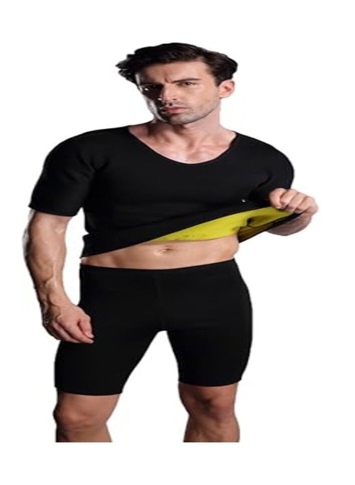 Generic Novicasa Men's Sauna T-Shirt for slimming, burning fat, firming, shaping and defining muscles, giving you an attractive athletic look. M size - Image 2