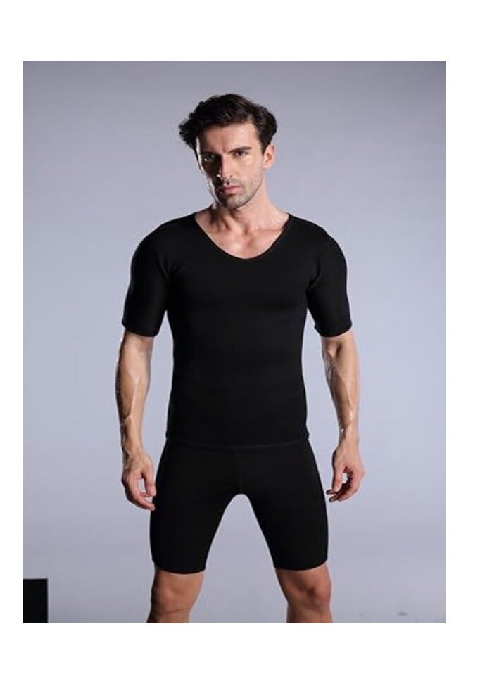 Generic Novicasa Men's Sauna T-Shirt for slimming, burning fat, firming, shaping and defining muscles, giving you an attractive athletic look. M size - Image 4