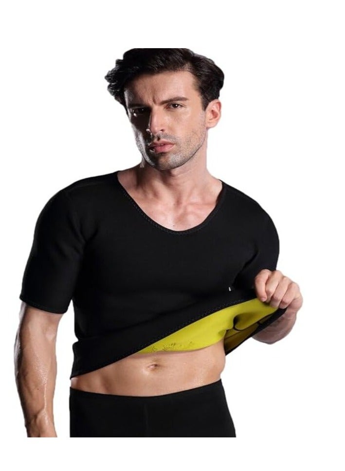Generic Novicasa Men's Sauna T-Shirt for slimming, burning fat, firming, shaping and defining muscles, giving you an attractive athletic look. M size - Image 3