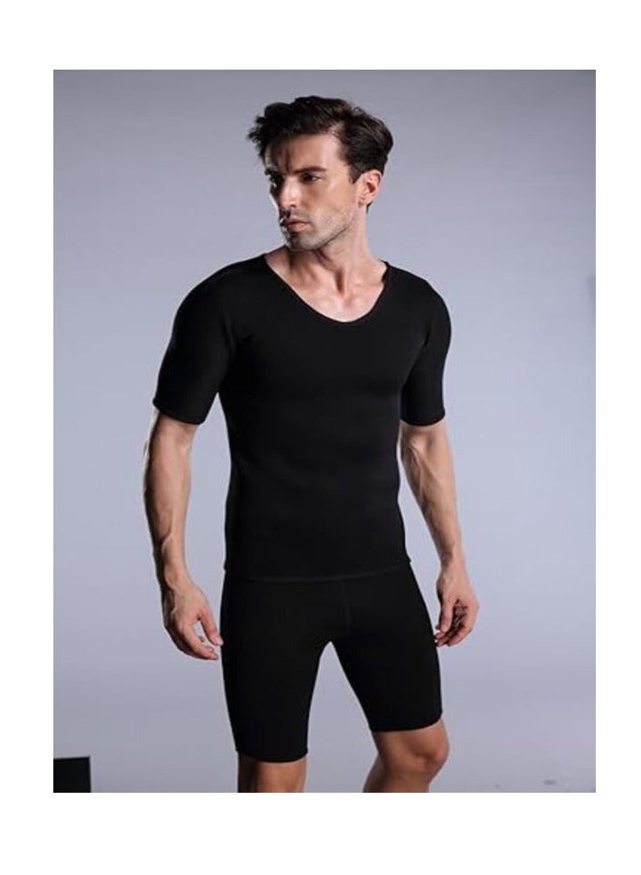 Generic Novicasa Men's Sauna T-Shirt for slimming, burning fat, firming, shaping and defining muscles, giving you an attractive athletic look. M size - Image 5