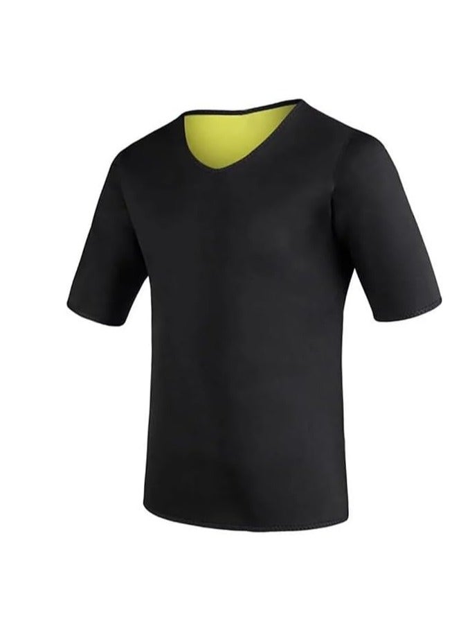 Generic Novicasa Men's Sauna T-Shirt for slimming, burning fat, firming, shaping and defining muscles, giving you an attractive athletic look. M size - Image 1