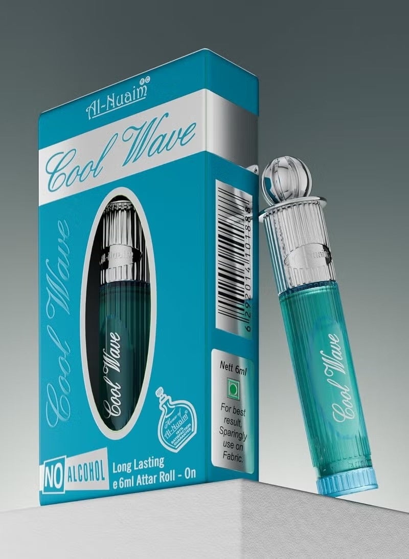 Al Nuaim Al-Nuaim Cool Wave Attar Roll On Perfume Oil 6ml, Alcohol Free, for Men & Women - Image 3