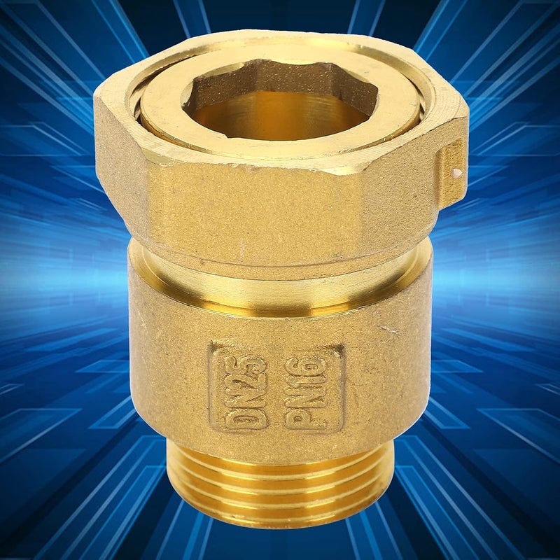 صمام فحص اتجاهي من النحاس، مقاومة منخفضة لتدفق الماء، قوة عالية، قطر DN25 x 32 مم لأنظمة السباكة - Image 2