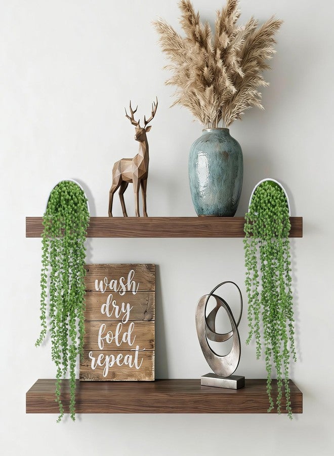 HO2NLE 2 Sets Artificial Succulent Small Hanging Plants, 29.5" Fake String of Pearls Plant, Faux Trailing Plant for indoor wall Shelf Kitchen Bedroom Office Farmhouse Home Decor (with Traceless Nails) - Image 5