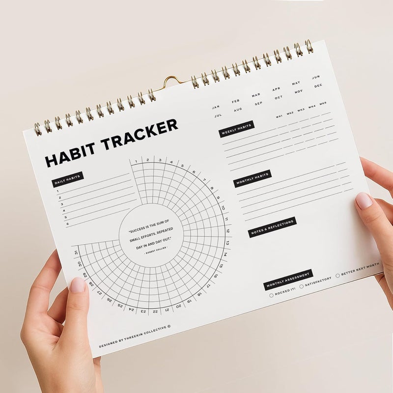 تقويم جداري لمتابعة العادات – يومي، أسبوعي، وشهري لتحديد الأهداف وزيادة الإنتاجية – من تصميم - Image 5