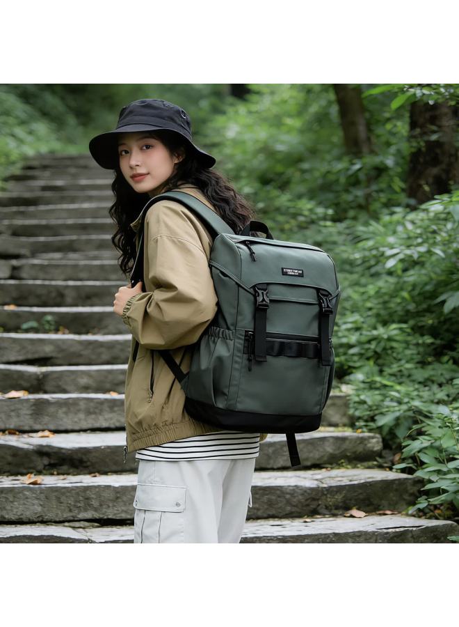 Edison Uni Large Capacity Sports Outdoor Hiking Travel Backpack W65-3 Military Green - Image 2