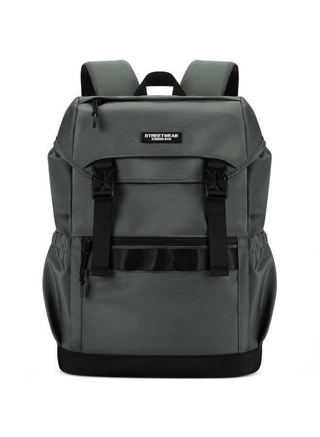 Edison Uni Large Capacity Sports Outdoor Hiking Travel Backpack W65-3 Military Green - Image 3