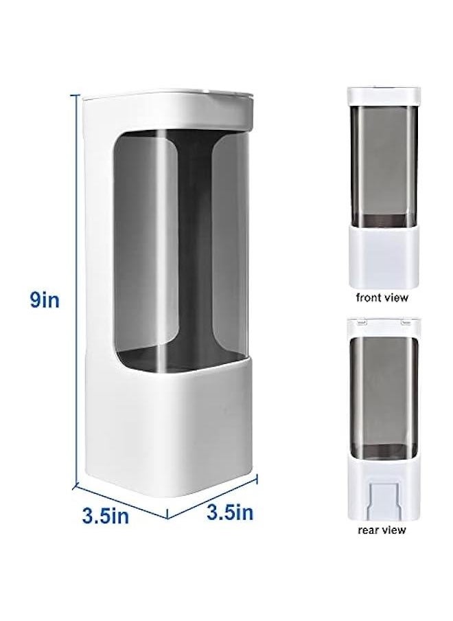 Generic Cup Dispenser, Pull Type Water Cooler Cup Holder Fit 3oz-5oz Small Cups, Wall Mount Bathroom Disposable Mouthwash Cups Dispenser with Paste for Home Office Hospital (White)  - Image 2