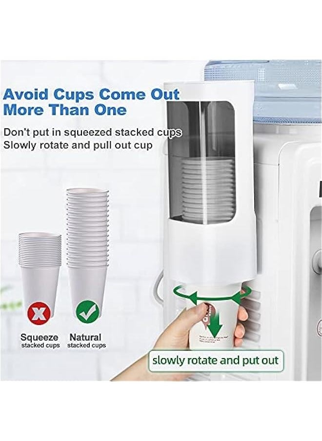 Generic Cup Dispenser, Pull Type Water Cooler Cup Holder Fit 3oz-5oz Small Cups, Wall Mount Bathroom Disposable Mouthwash Cups Dispenser with Paste for Home Office Hospital (White)  - Image 5