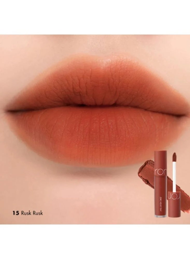 rom&nd - Zero Velvet Matte Lip Tint - 15 | Rusk Rusk - Image 3