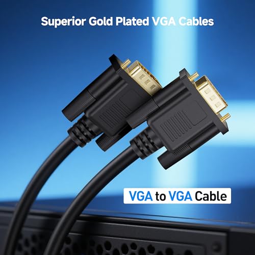 Cable Matters Long VGA Cable with Ferrites - 75ft, VGA Cord for Computer Monitor, Monitor Cable Male to Male - Image 2