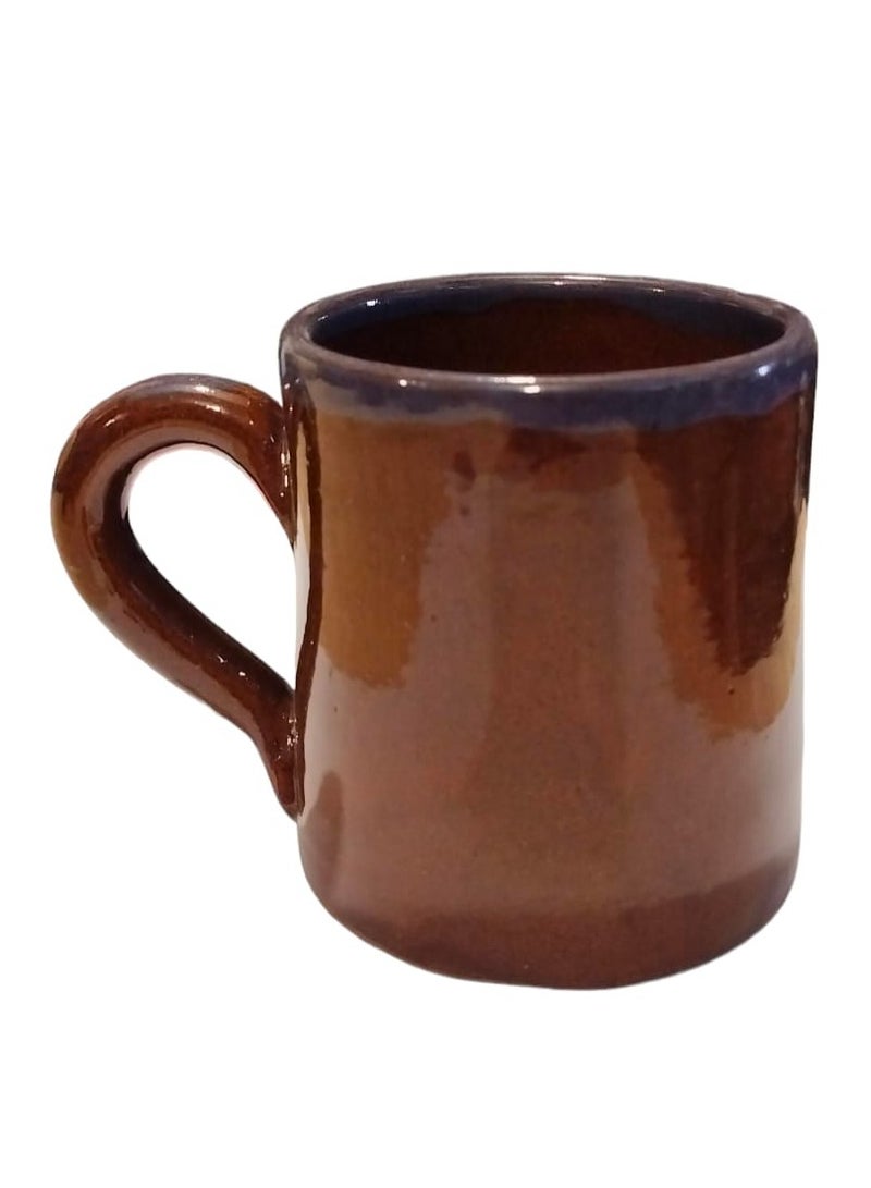 color zone pottery Handmade pottery mug design mug with handle. Capacity: 150: 200 ml. Microwave safe  - Image 1