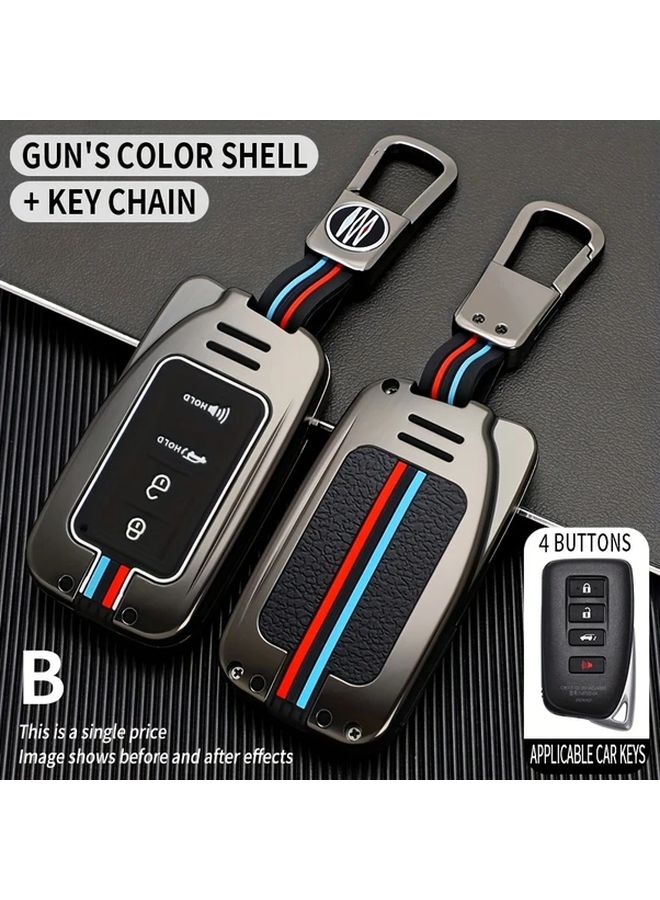 Matt Black Key Fob Cover Case For Lexus NX RX ES 4 Button Remote - Image 1