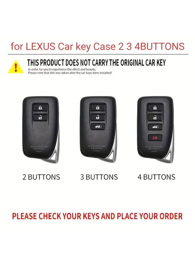 Matt Black Key Fob Cover Case For Lexus NX RX ES 4 Button Remote - Image 4