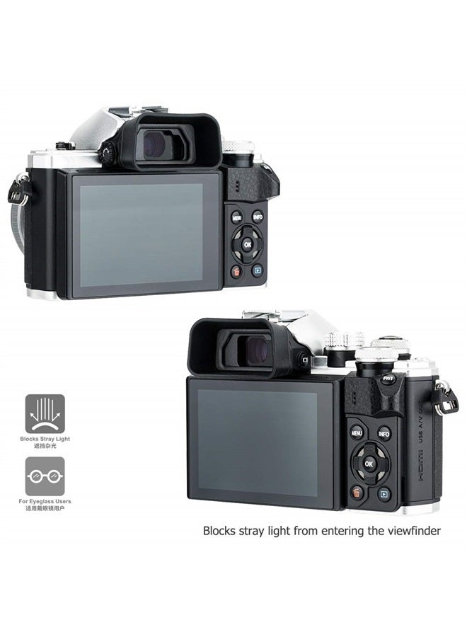 JJC Camera Eyecup Eyepiece Viewfinder for Olympus OM System OM-5 OM-D E-M5 Mark III II & OM-D E-M10 Mark III II Camera, Soft Silicone Eye Cup Replaces Olympus EP-16 EP-15