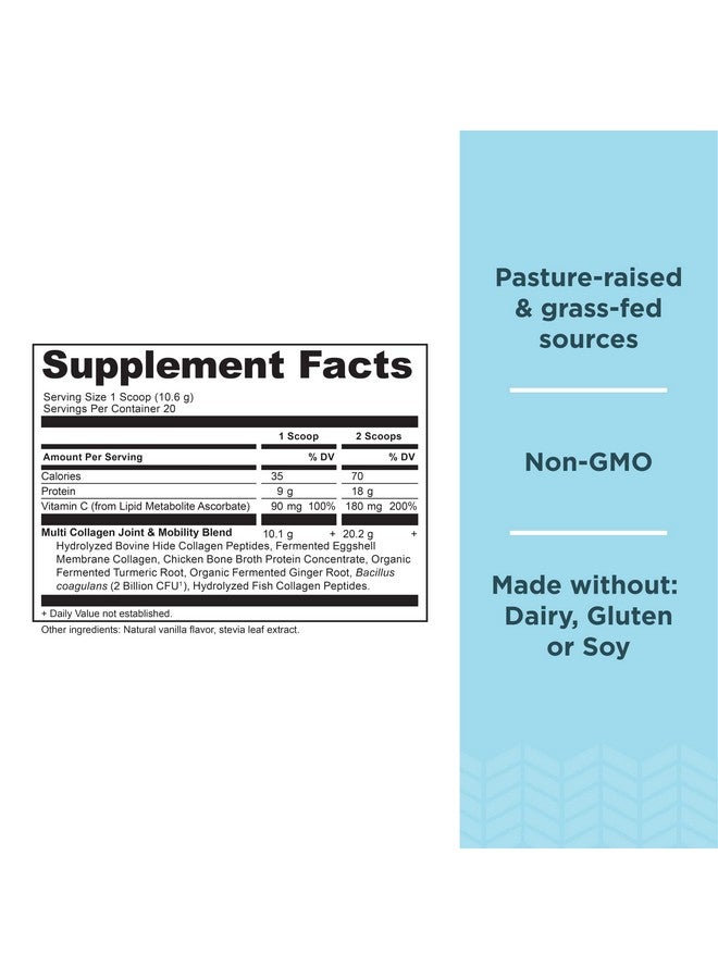 Ancient Nutrition Collagen Powder Protein Multi Collagen Protein Powder Joint + Mobility 20 Serving Joint Supplement With Hydrolyzed Collagen Peptides For Post Workout 7.48Oz - Image 3