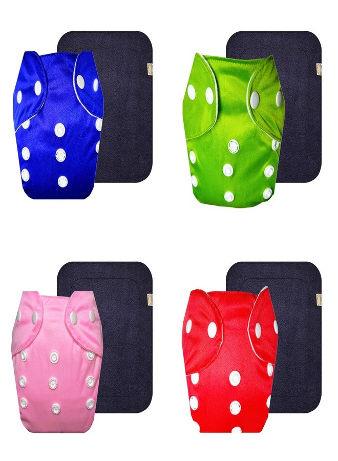 Dumbledo Lite Cloth Diaper with Black Insert (Pack of 4) | Soft & Gentle | Leakproof | Easy to Clean | All-Day Wear | 3 Months - 2 Years | Unisex Baby - Image 1