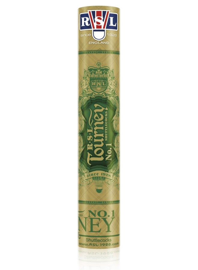 RSL Tourney No. 1 Badminton Shuttlecock | High Altitude | Ideal for Major World Events | Tube of 12 | Material: Feather | Size: Standard | Speed: 77 | Color: Green - Image 4