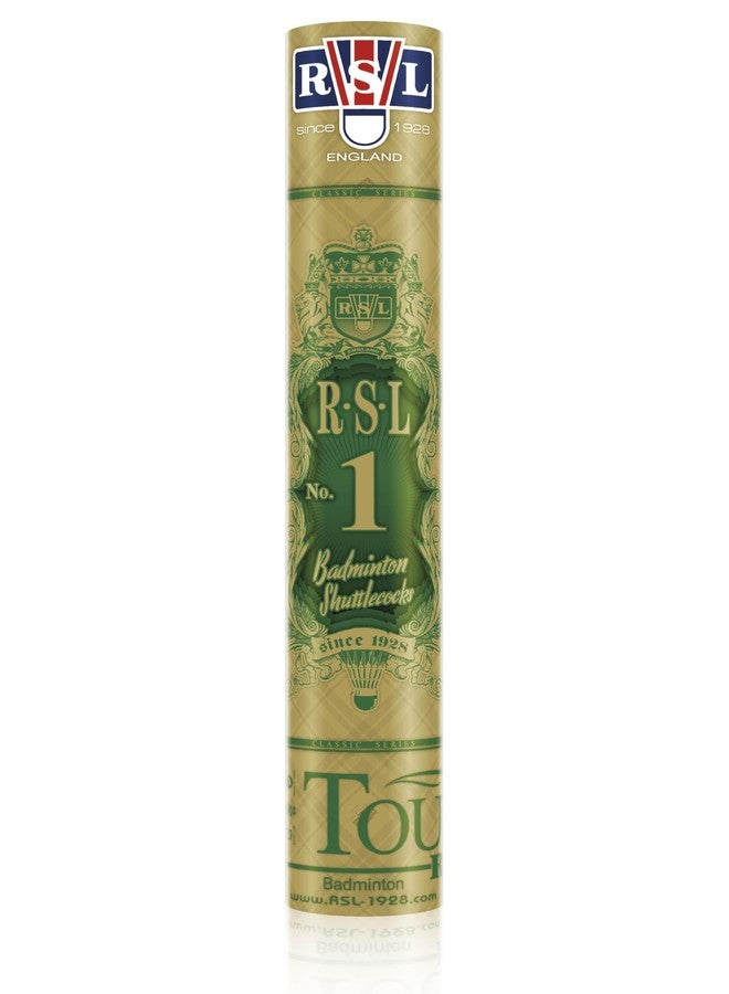 RSL Tourney No. 1 Badminton Shuttlecock | High Altitude | Ideal for Major World Events | Tube of 12 | Material: Feather | Size: Standard | Speed: 77 | Color: Green - Image 3