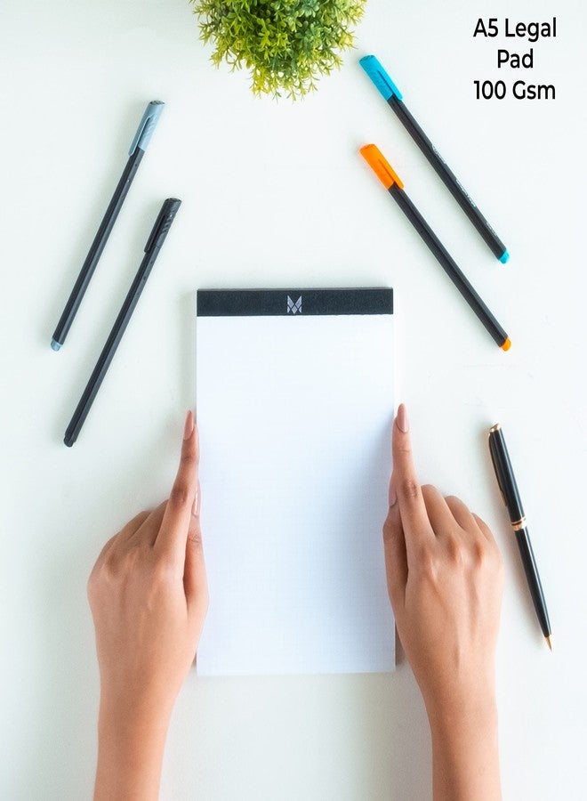 MENORAH - A5 Office Note Pad, Memo Book|Pack of 2 |50 Sheets/100 pages - Tear Off Squared/Squared pages |100Gsm|Legal Writing Pad -Notebook Notepad For Writing - For Office, Home, School. - Image 3