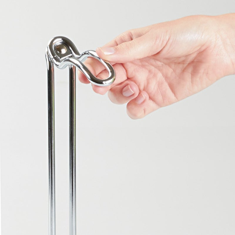 InterDesign Classico Swivel Paper Towel Holder for Kitchen Countertops Free Standing Dispenser Holder for Dining Chrome - Image 4