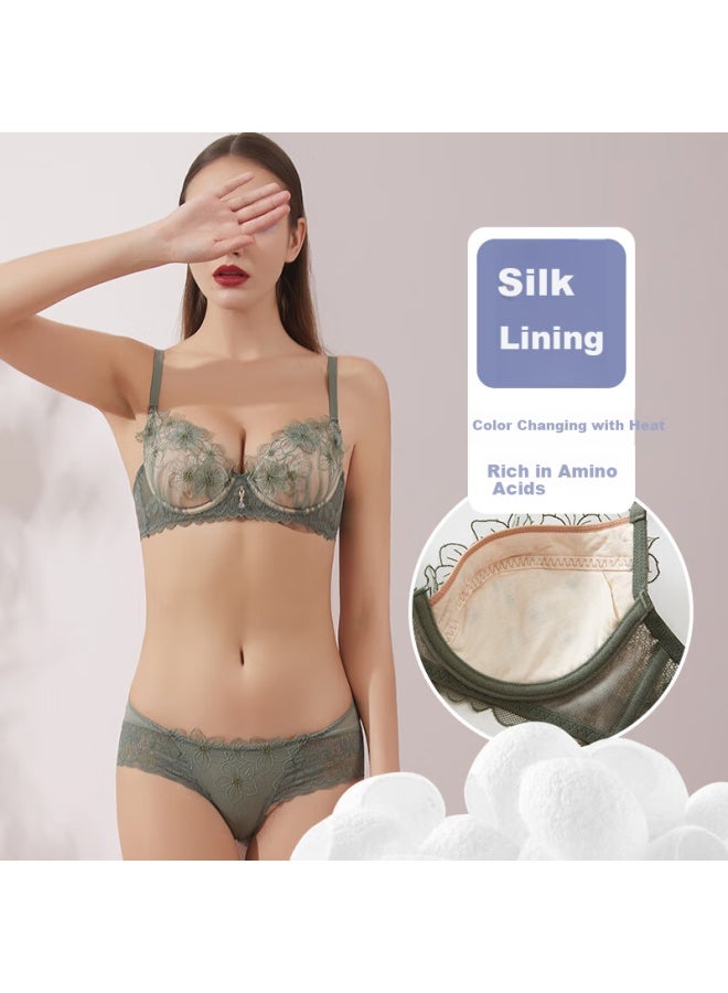 Yangxin Embroidered Lace Bra For Girls Soft Support Bra Women Seamless Thin Push-up Anti-sagging Beauty Back Bra - Image 2