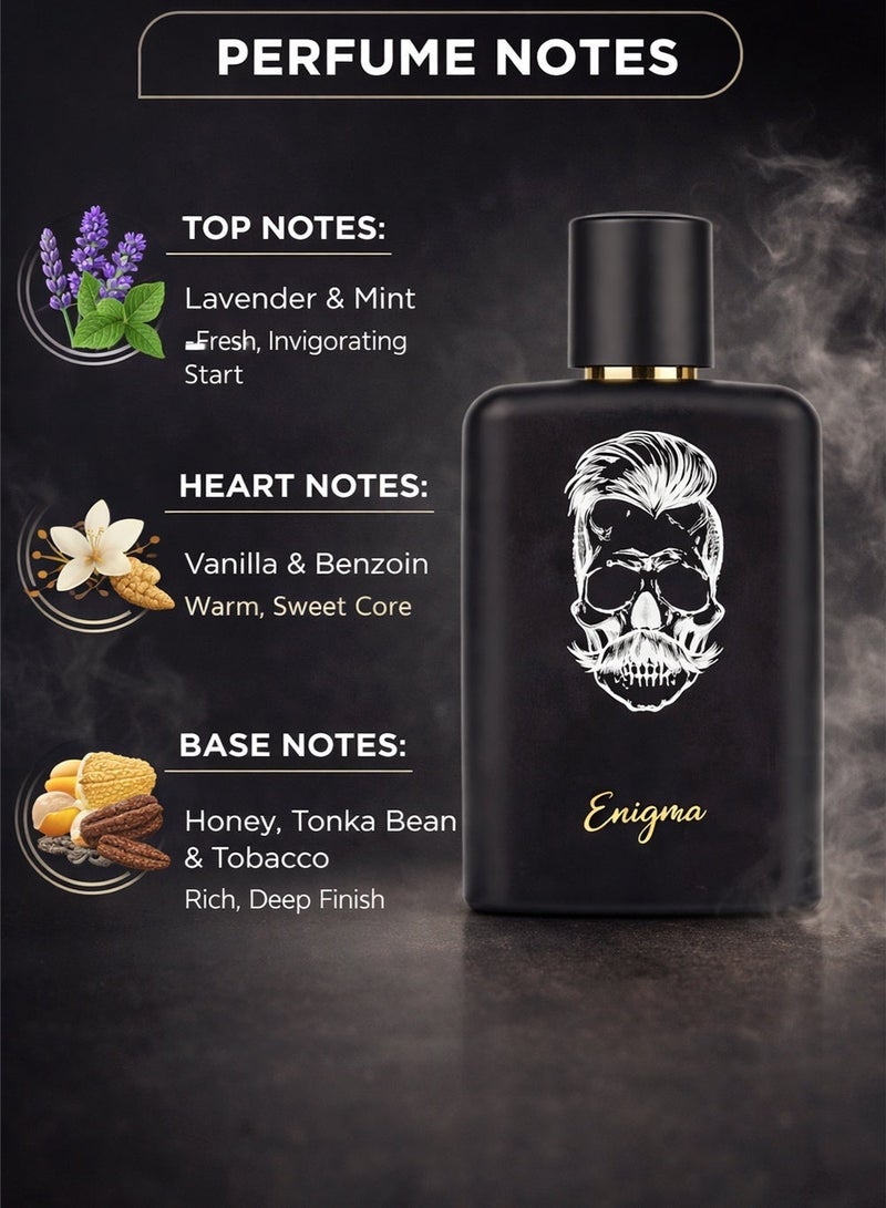 Hermoso نجاتي هيرموسو إنيجما ١٠٠ مل | عطر فاخر يدوم طويلًا للرجال | مزيج منعش ودافئ - Image 2