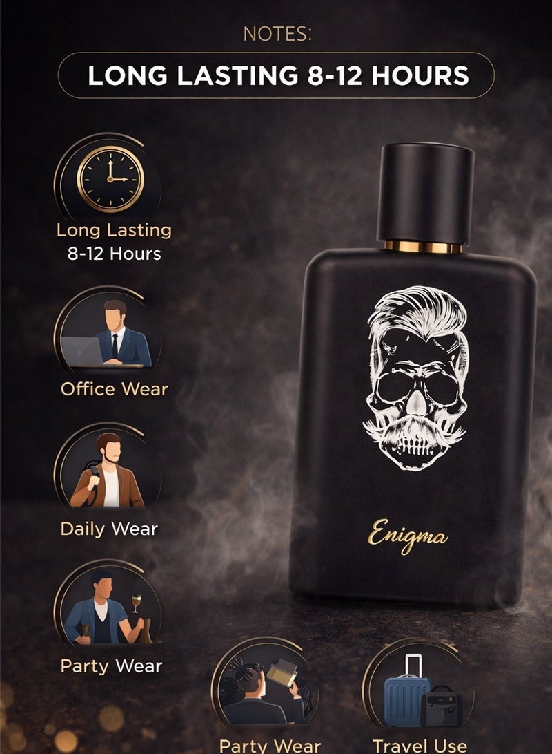 Hermoso نجاتي هيرموسو إنيجما ١٠٠ مل | عطر فاخر يدوم طويلًا للرجال | مزيج منعش ودافئ - Image 3