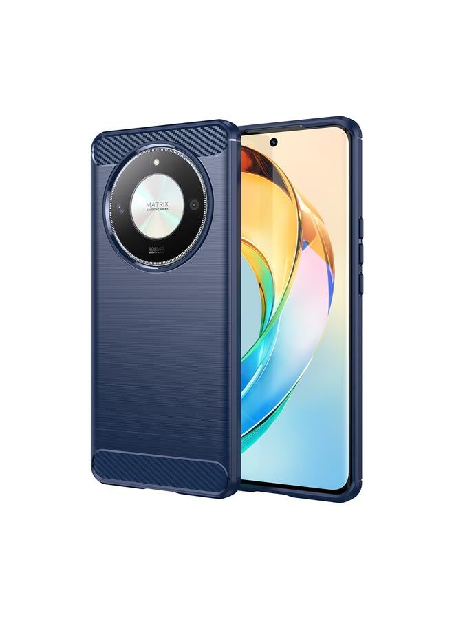 S-TOP Case For Honor Magic6 Lite 5G Brushed Texture Carbon Fiber TPU Phone Case - Image 1