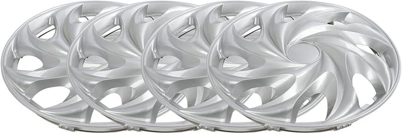 مجموعة أغطية عجلات من مادة ABS باللون الفضي مقاس 13 بوصة تناسب جميع الموديلات، مجموعة من 4 قطع لسيارات C3 وC2 وAX وميجان وكليو - Image 2