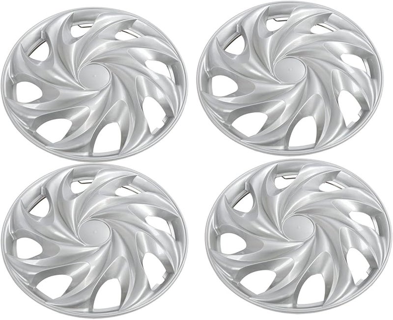 مجموعة أغطية عجلات من مادة ABS باللون الفضي مقاس 13 بوصة تناسب جميع الموديلات، مجموعة من 4 قطع لسيارات C3 وC2 وAX وميجان وكليو - Image 5