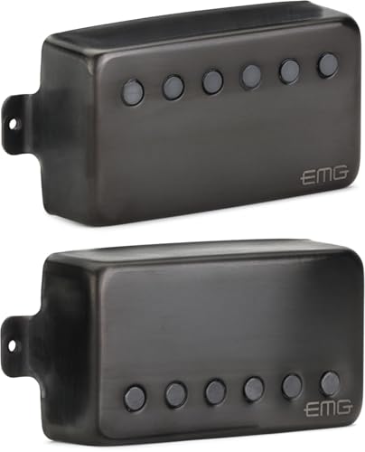 EMG JH James Hetfield Electric Guitar Pickup Set, Brushed Black Chrome - Image 2