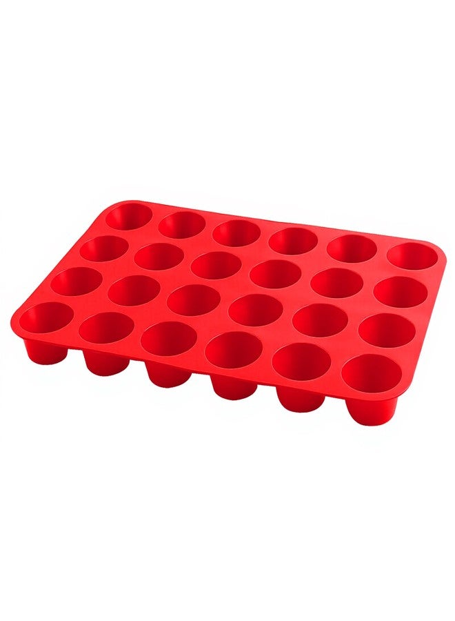 MOUYAT 6 PCS Silicone Muffin Baking Pans,6/12/ 24 Cups Nonstick Muffin Tin Cupcake Pans Set, Cupping Mold for Small Cake, Egg Tart - Image 4