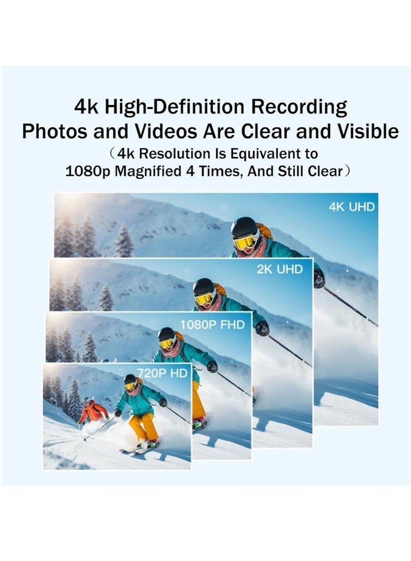 Gravity 4K Ultra HD Thumb Action Camera with WiFi ‚Äì Magnetic Wearable Waterproof Camera (30M), 360¬∞ Rotating Clip, Hands-Free POV Shooting, Loop Recording, H.265 Compression, 120 Min Battery ‚Äì Compact Body Cam for Cycling, Sports, Travel, Vlogging & Daily Outdoor Use - Image 4