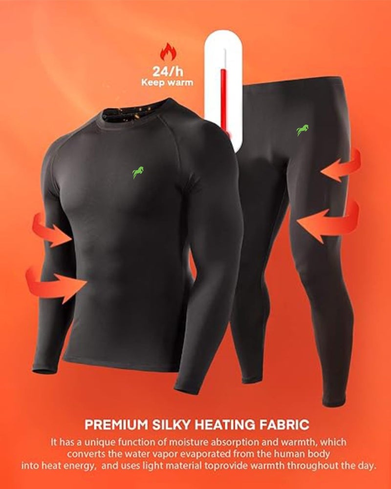 JUST RIDER Polyester Spandex Men's Sports Running Set Compression Shirt + Pants Skin-Tight Long Sleeves Quick Dry Fitness Tracksuit Gym Yoga Suits (in, Alpha, S, Regular, Black) - Image 4