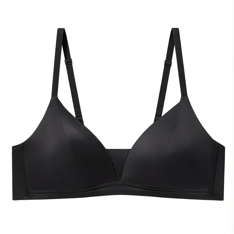 Wireless Silk Bra For Small Medium Bust Soft Fit Comfort Thin Bralette S Gray - Image 5