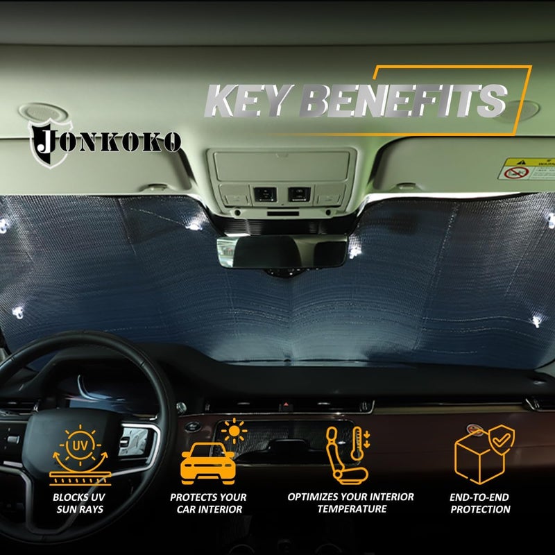 JONKOKO Foldable Car Windshield Sunshade for Land Rover Range Rover Evoque 2019-2024 - Image 4