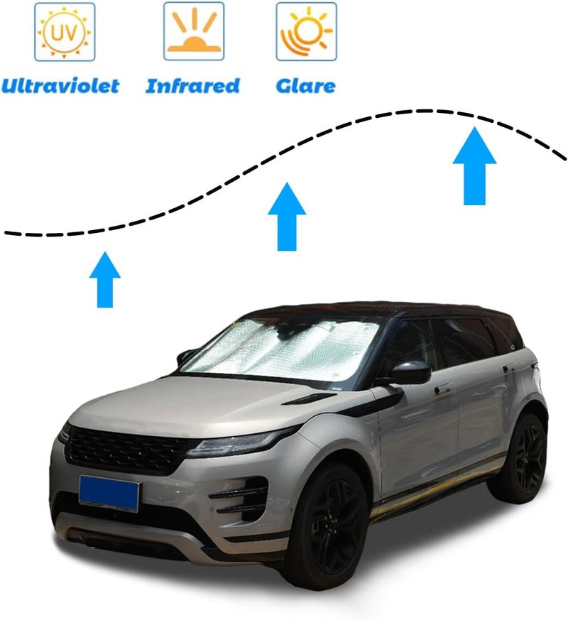 JONKOKO Foldable Car Windshield Sunshade for Land Rover Range Rover Evoque 2019-2024 - Image 5