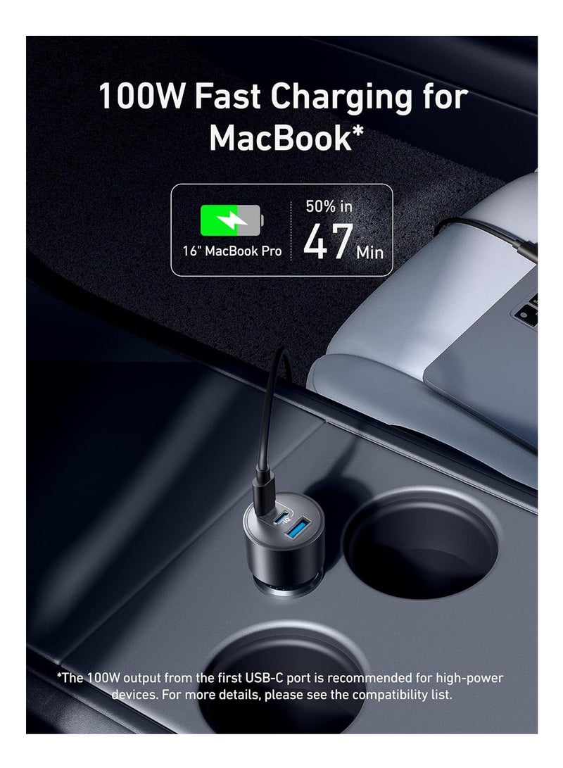 Anker Car Charger, 167.5W Max 3-port Car Charger Adapter, Usb-c Car Adapter For Macbook Pro/Air, Iphone 15/14 Series, Samsung S24/S23, Ipad, Airpods, Mp3 Player - Image 3