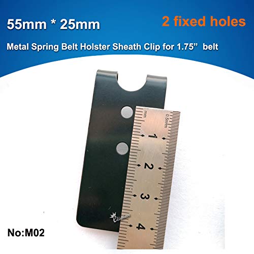 SZFNSEN Mini Metal Belt Black Clips for Leather Kydex Holster Sheath Attachments Knife Sheaths Knife & More (2pcs Clips with 4pcs Screws) - Image 4
